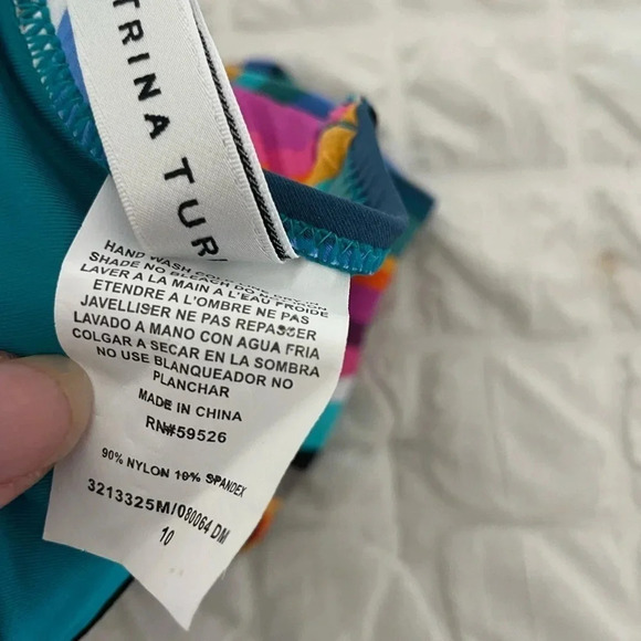 Trina Turk rainbow stripe bikini top - Picture 5 of 6